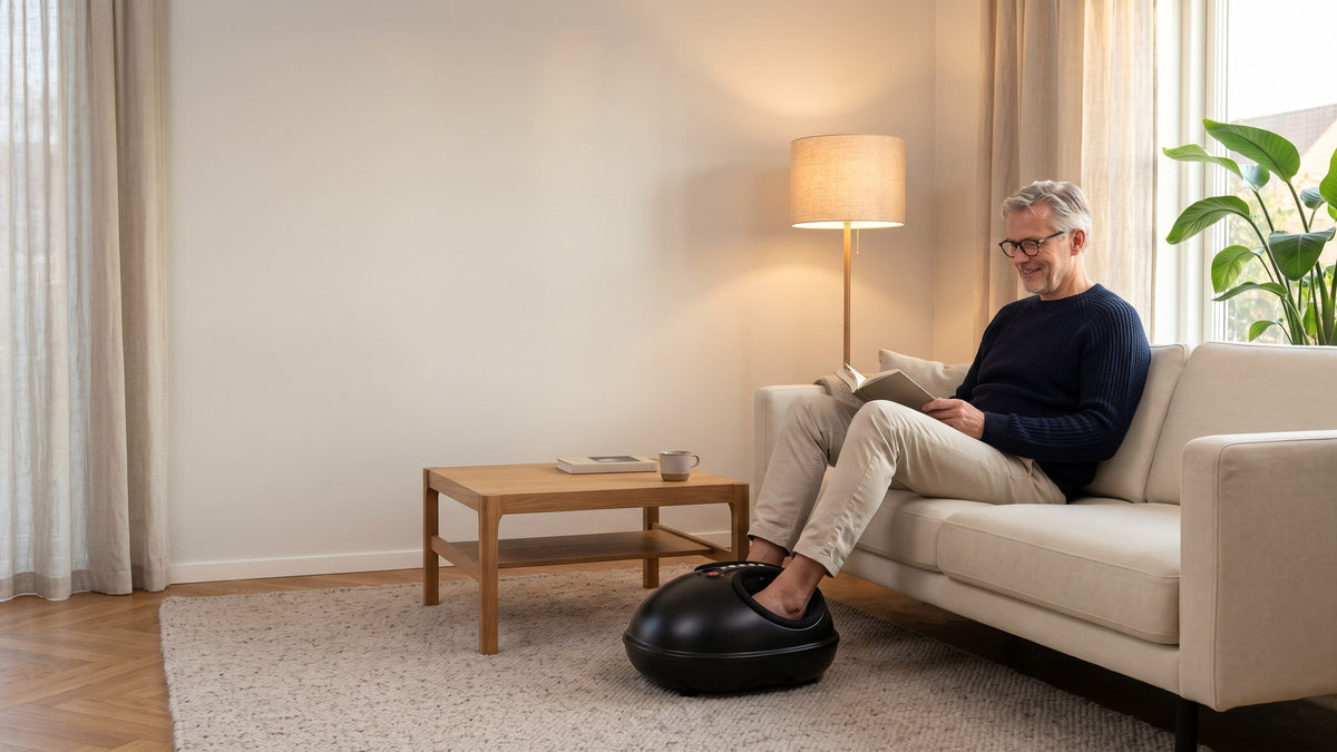 Fødderne får ro, mens du sidder i sofaen